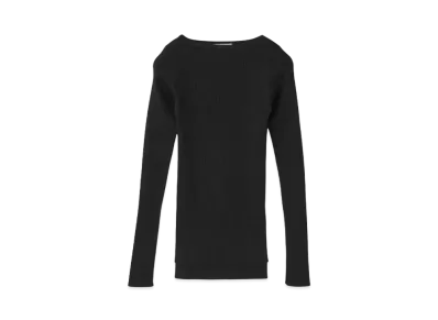 Ron Herman 15th Anniversary AURALEE Silk Giza Boat Neck Pullover "Black"