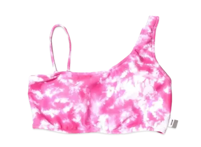 atmos pink Tie Dye Pattern One Shoulder Bra Top "Pink"