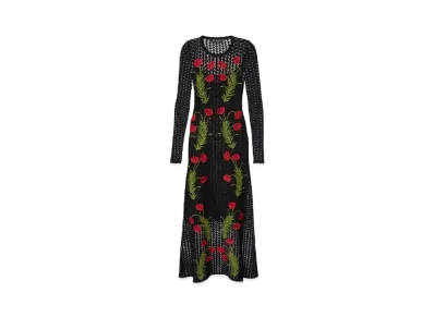 Ron Herman 15th Anniversary Oscar de la Renta Carnation Knit Dress "Black"
