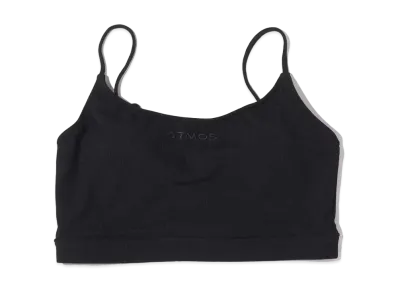 atmos pink x Guacamole Logo Embroidered Rib Cami Bra Top "Black"