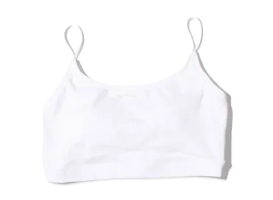 atmos pink x Guacamole Logo Embroidered Rib Cami Bra Top "White"