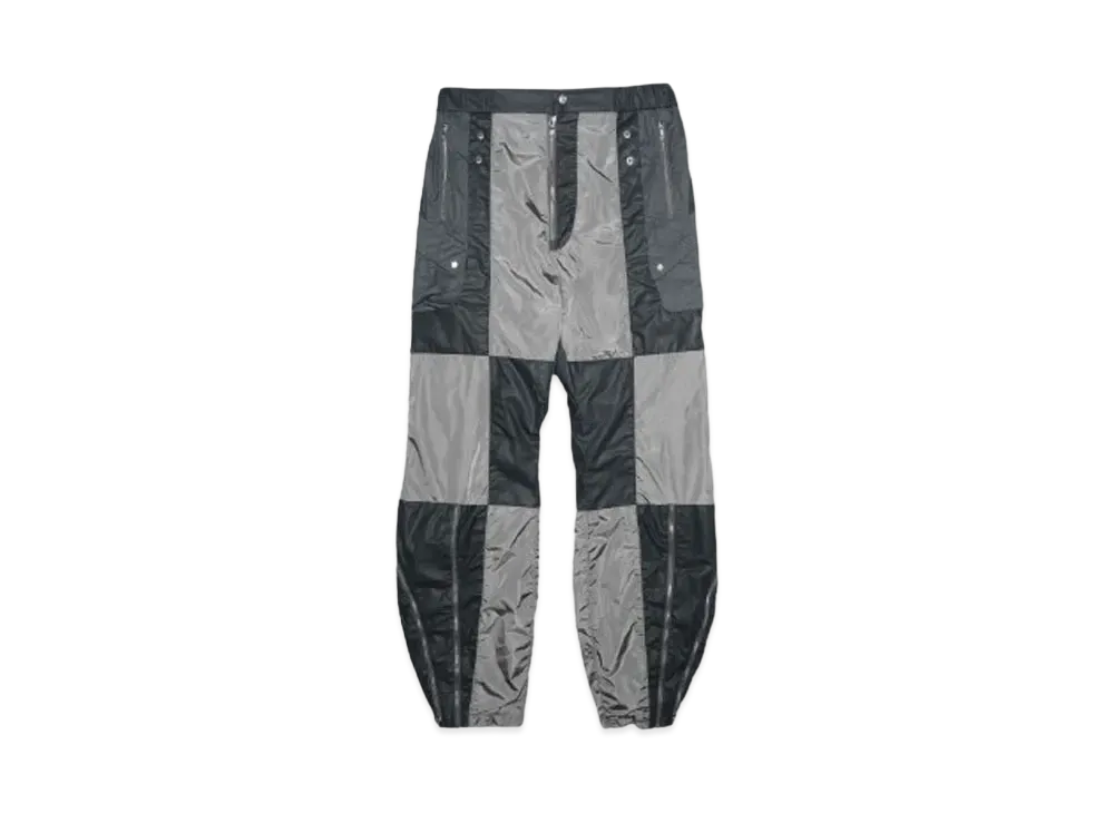 IZZY DU CHECK PANTS "BLACK/ARMY GREEN"