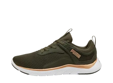 Puma Women's Softride Remi "Dark Olive/Puma White/Puma Gold"
