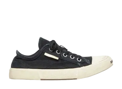 バレンシアガ パリス ロウ トップ スニーカー "ブラック"