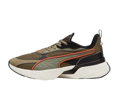 Puma Softride Sway Chase "Dark Olive/Flame Flicker"