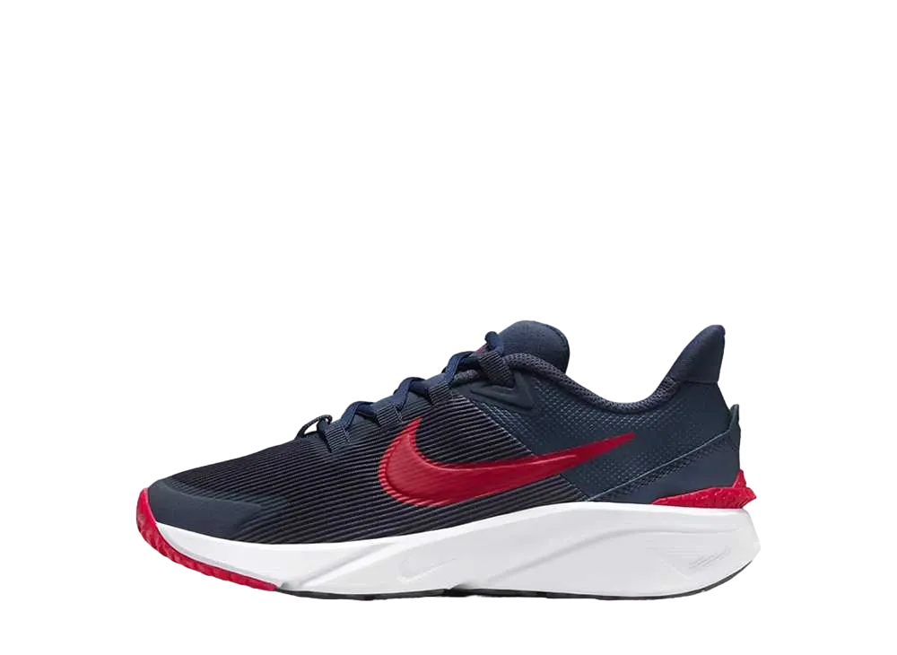 ナイキ GS スター ランナー4 "サンダーブルー/ブラック/ホワイト/ジムレッド"