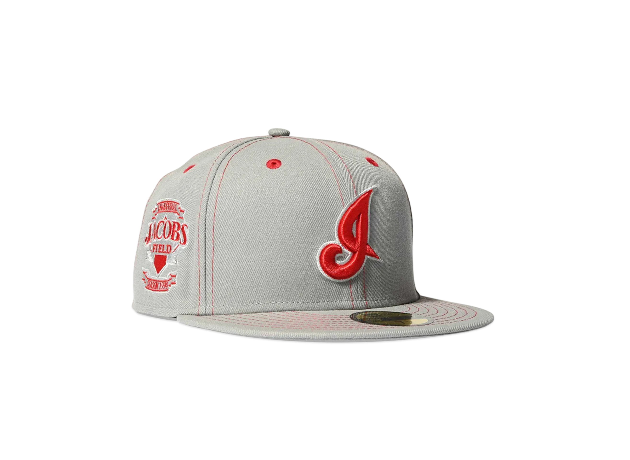 NEW ERA x HOME GAME 'STICH PACK' Cleveland Indians 59Fifty CO Jacobs Field "Gray"