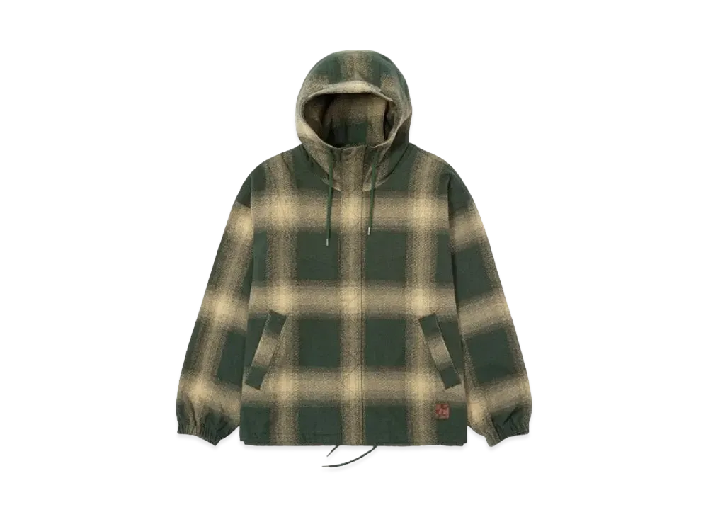 HUF Fall 24 H Star Hoodie Shacket "Hunter Green"