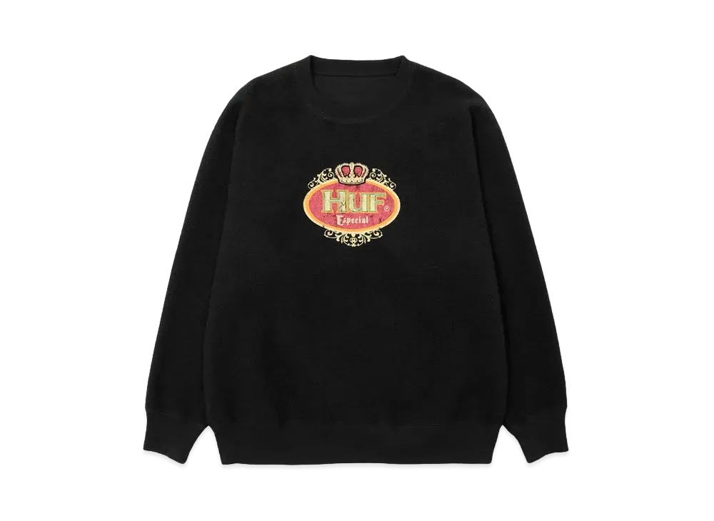 HUF Fall 24 Especial Inside Out Crew "Black"
