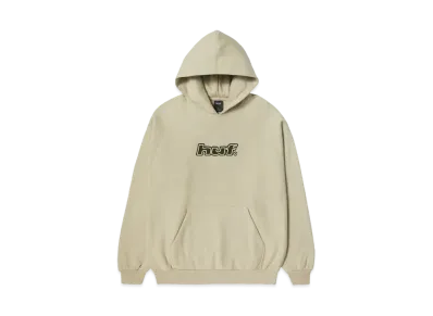 HUF Fall 24 Logo Applique Hooded Fleece "Putty"