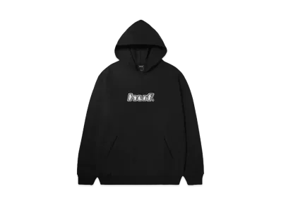 HUF Fall 24 Logo Applique Hooded Fleece "Black"