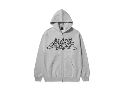 HUF Fall 24 Outlines Heavy Weight Full Zip Fleece "Heather Grey"