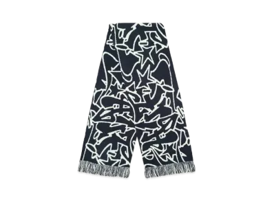 HUF Fall 24 Outlines Jacquard Scarf "Navy"