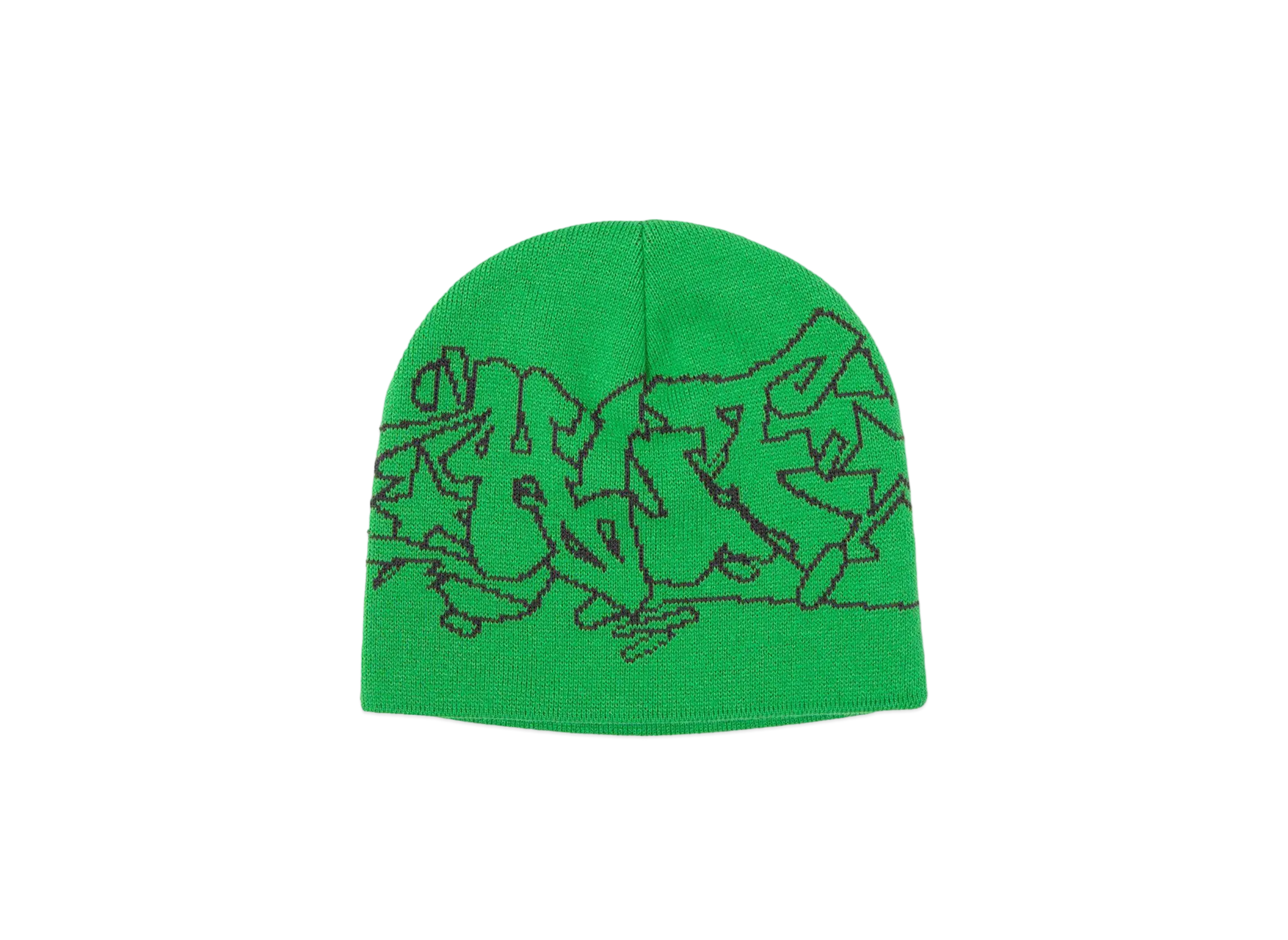 HUF Fall 24 Outlines Skull Beanie "Green"