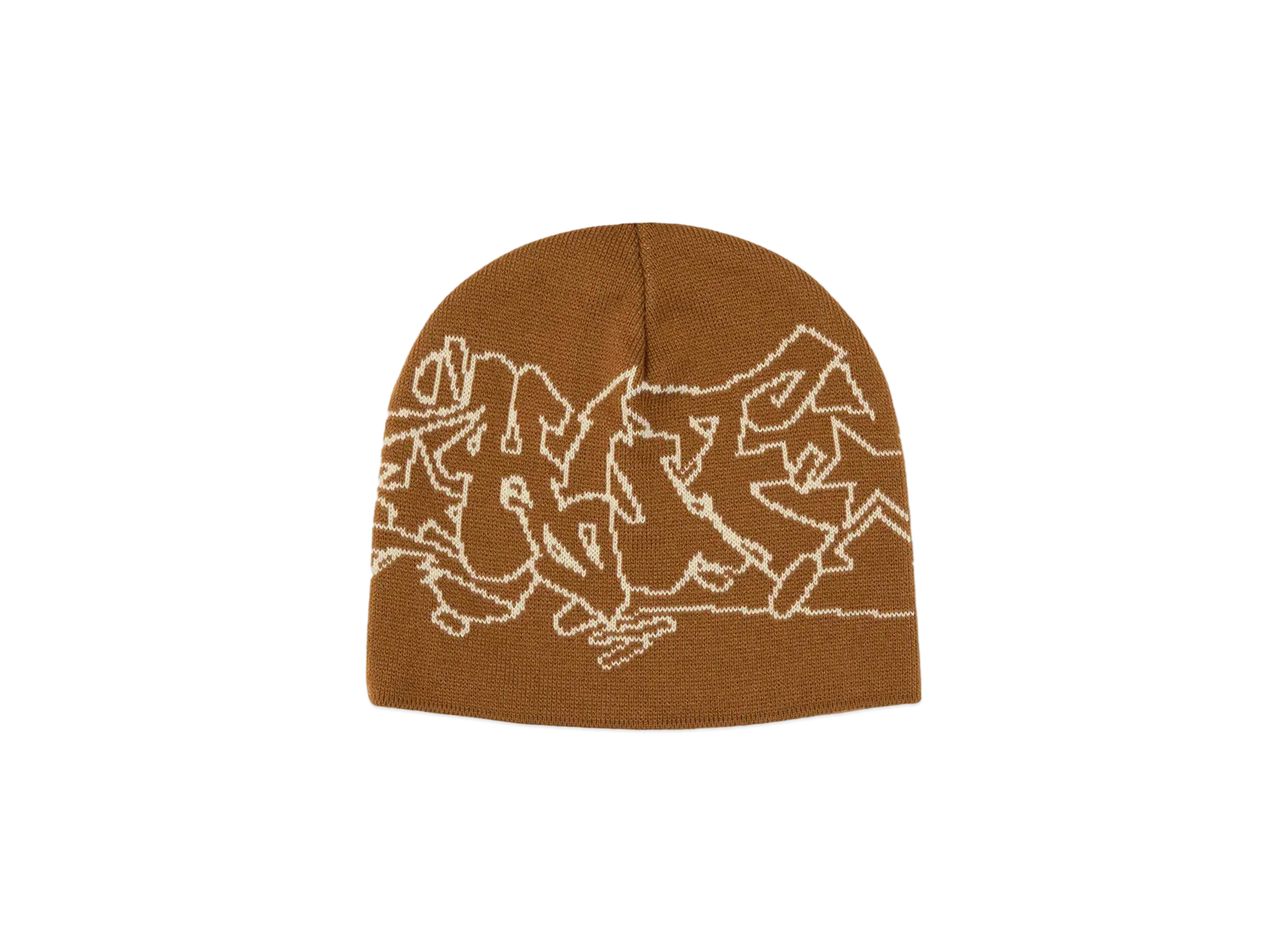 HUF Fall 24 Outlines Skull Beanie "Russet"