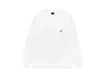 HUF Script Pocket Long Sleeve Tee "White"