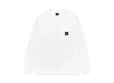 HUF Box Logo Pocket Long Sleeve Tee "White"