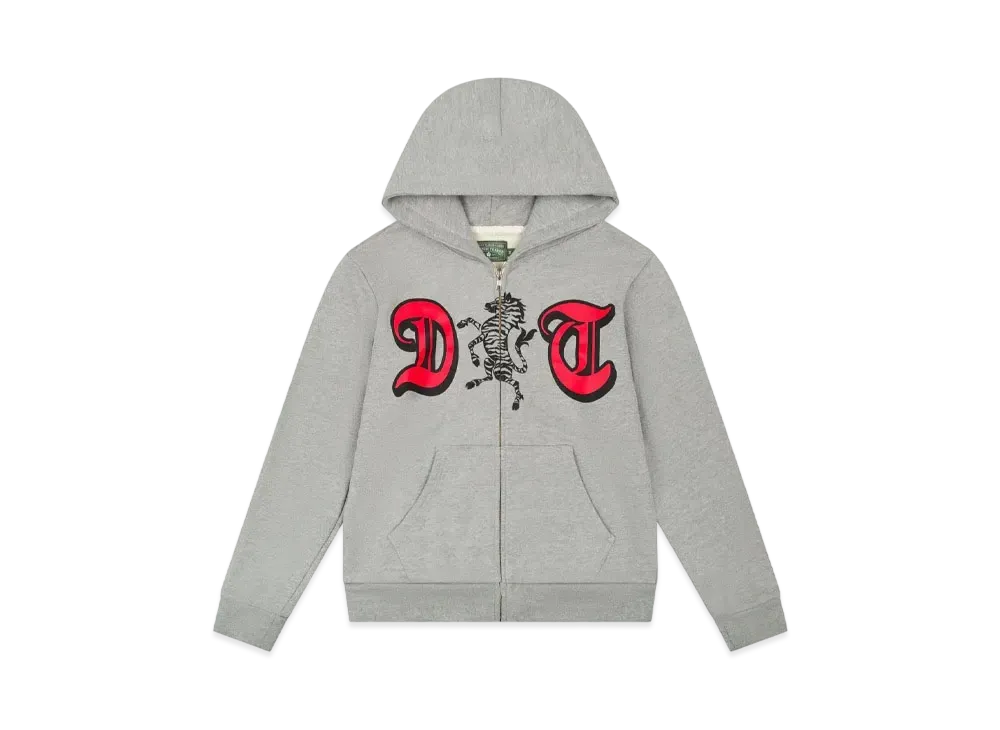 DENIM TEARS DT Zebra Crest Zip Hoodie "Grey"
