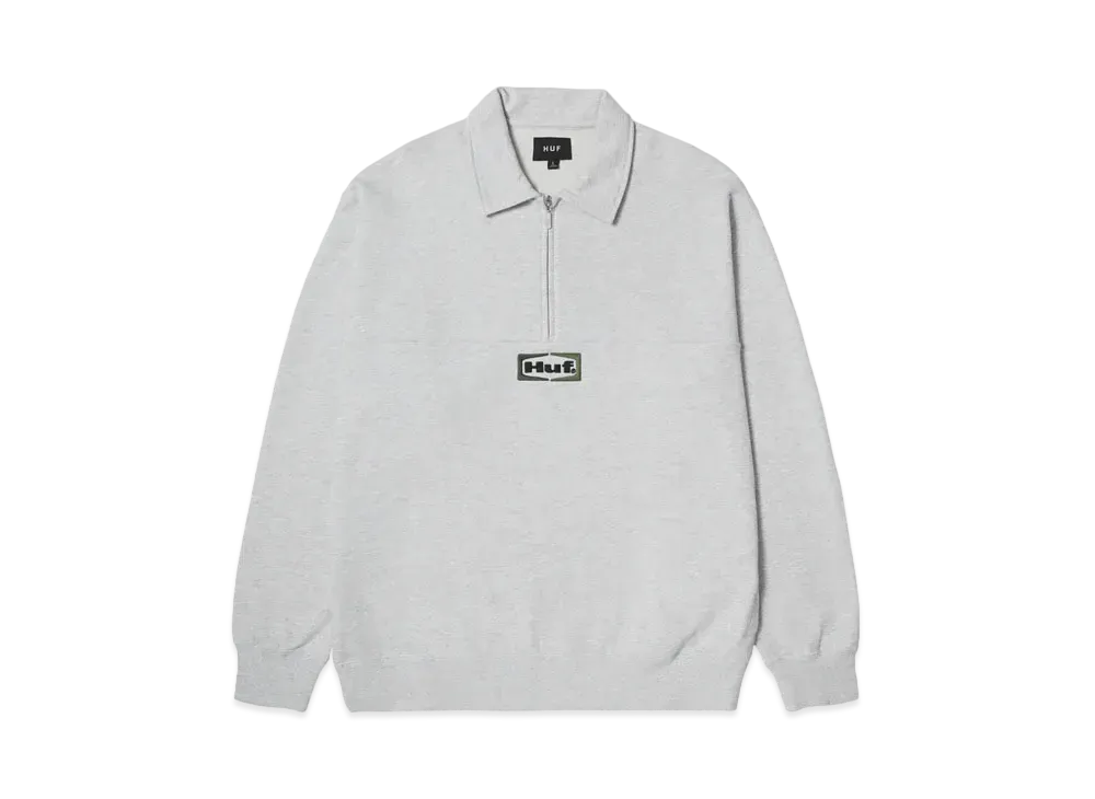 HUF Fall 24 Slate Quarter Zip Fleece "Heather Grey"