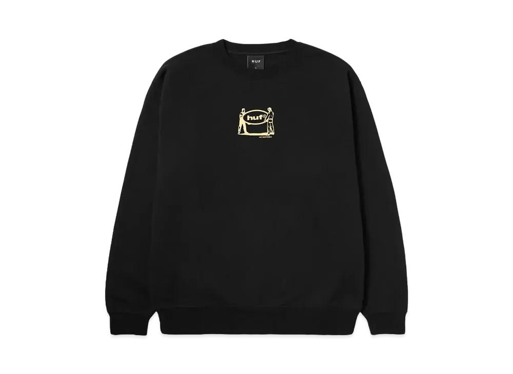 HUF Fall 24 Relocation Crewneck "Black"