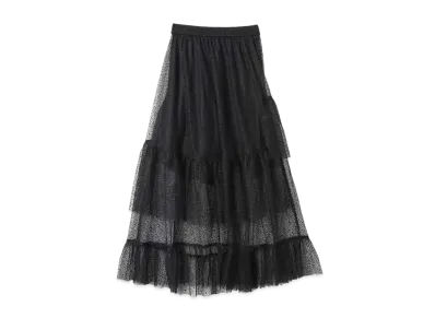 atmos pink Lace Flare Tiered Skirt "Black"