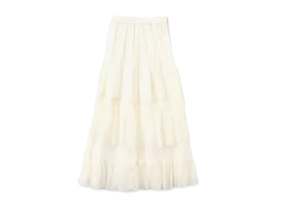 atmos pink Lace Flare Tiered Skirt "White"