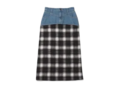 atmos pink Different Material Docking Design Skirt "Gray"