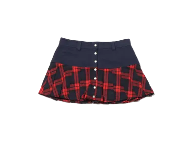 atmos pink Docked Pleated Miniskirt "Navy"