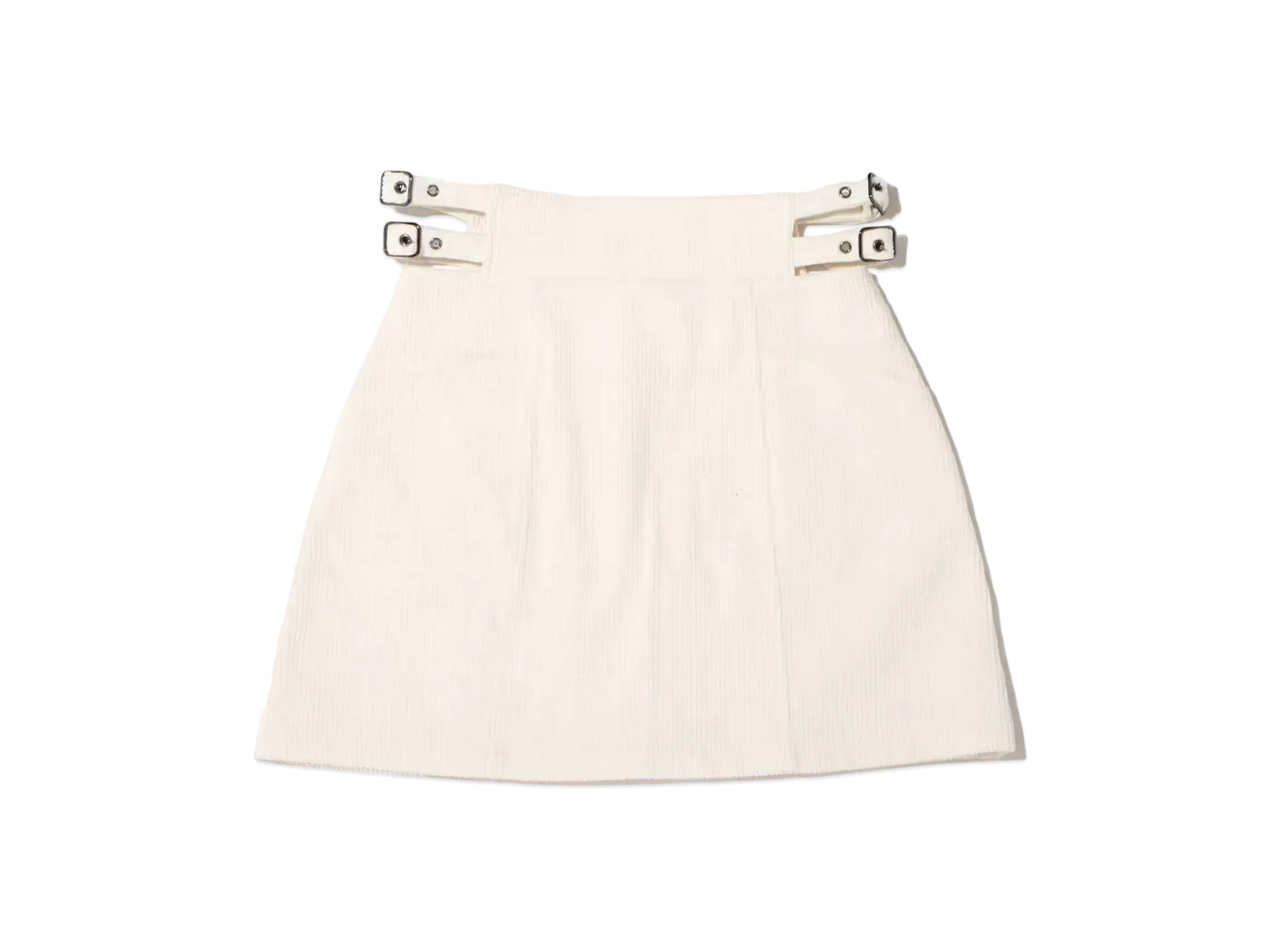 atmos pink Corduroy Side Belt Miniskirt "White"