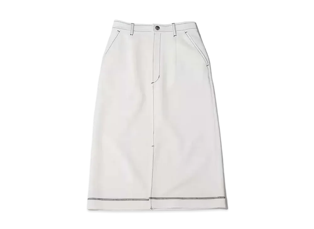 atmos pink Color Stitching Cardboard Tight Sk "White"