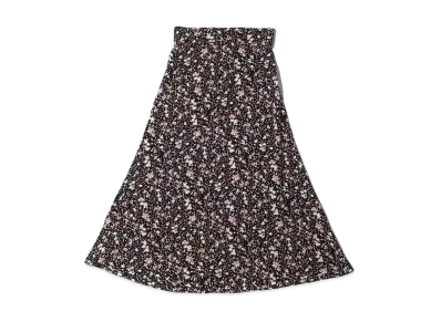 atmos pink Floral Flare Skirt "Black"
