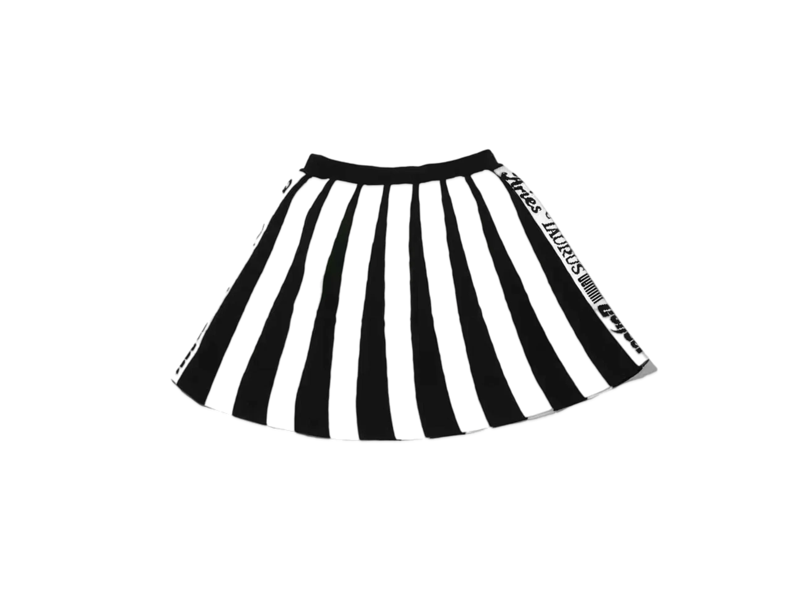 atmos pink Side Logo Knit Miniskirt "Black/White"