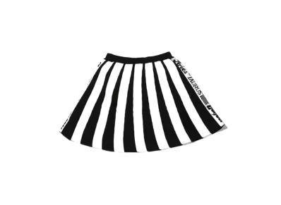 atmos pink Side Logo Knit Miniskirt "Black/White"