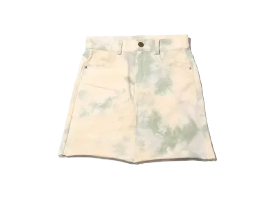 atmos pink Tie Dye Pattern Sweatshirt Miniskirt "Green"