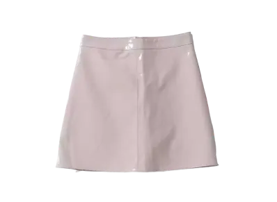 atmos pink Enamel Trapezoid Mini Sk "Beige"