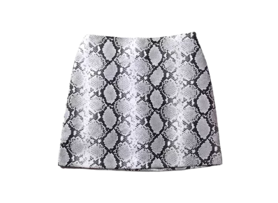 atmos pink Snake Pattern Trapezoid Skirt "Animaltype"