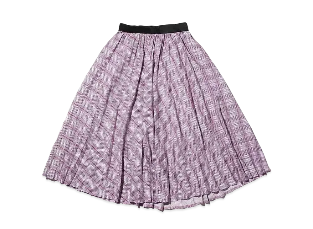 atmos pink Glen Check Pleated Skirt "Purple"
