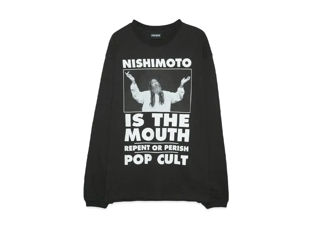 NISHIMOTO IS THE MOUTH POP-CULT L/S TEE "BLACK"