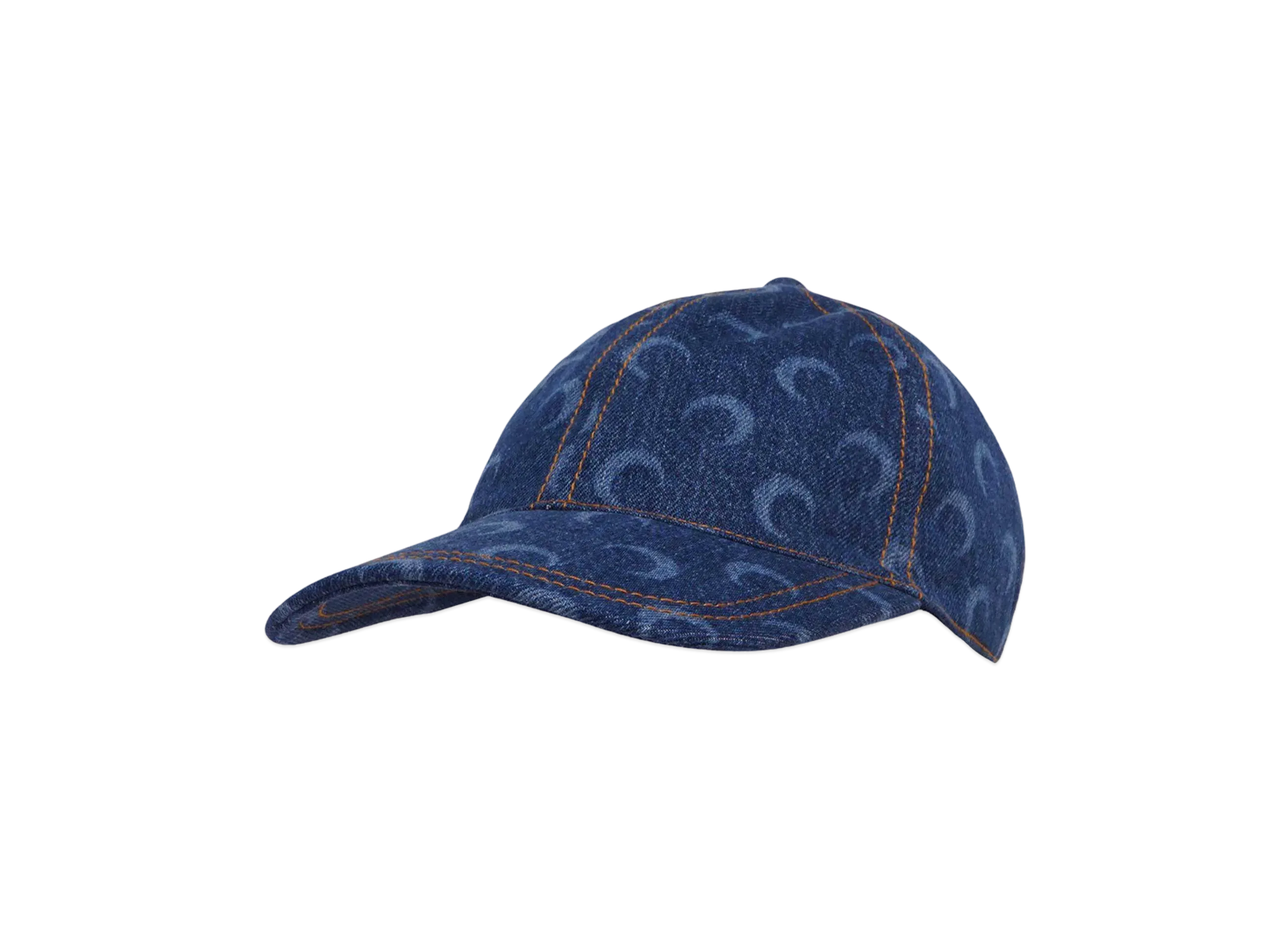 Marine serre MOON LASER DENIM BASEBALL CAP (24AW) "LIGHT BLUE"
