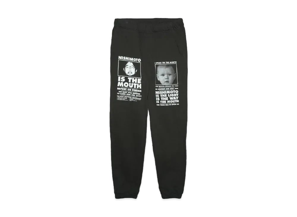 NISHIMOTO IS THE MOUTH CLASSIC SWEAT PANTS "BLACK"