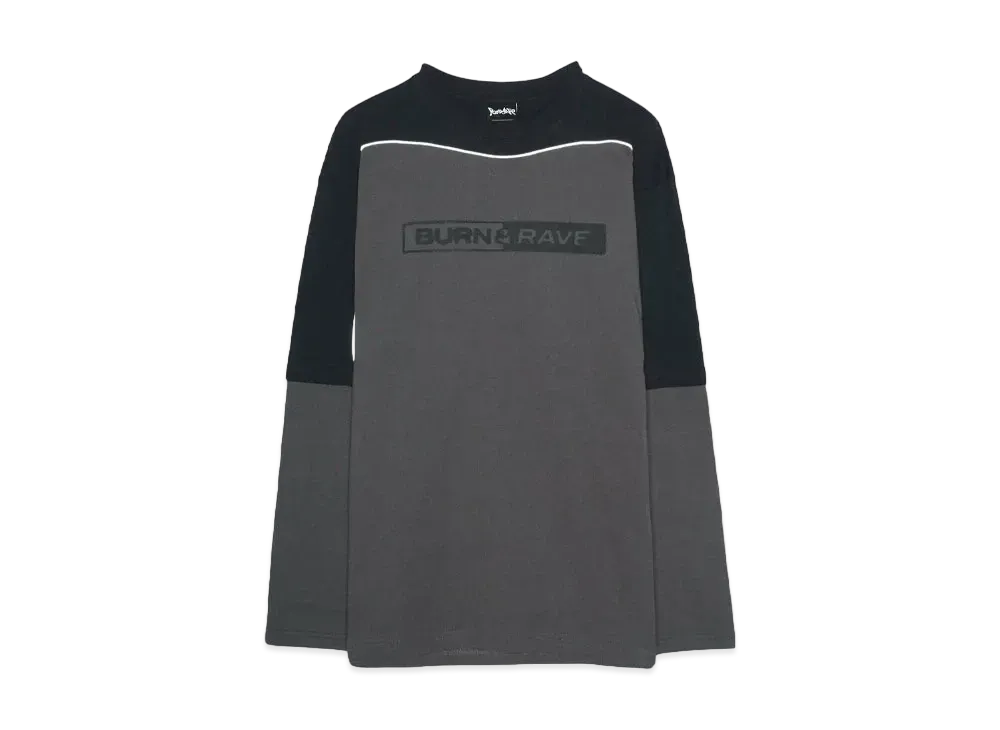 Paradise Youth Club BURN & RAVE PANEL LS TEE "CHARCOAL/BLACK"