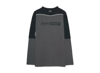 Paradise Youth Club BURN & RAVE PANEL LS TEE "CHARCOAL/BLACK"