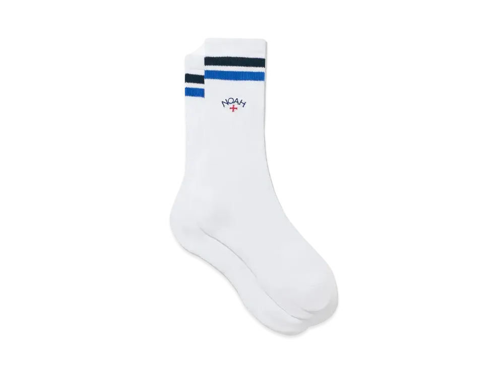 Noah Tonal Striped Sock "White"