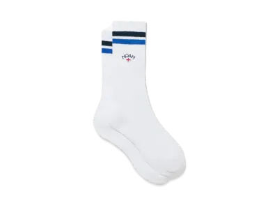Noah Tonal Striped Sock "White"