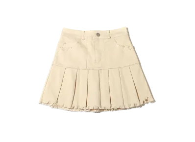 atmos pink Distressed Pleated Skirt "Beige"