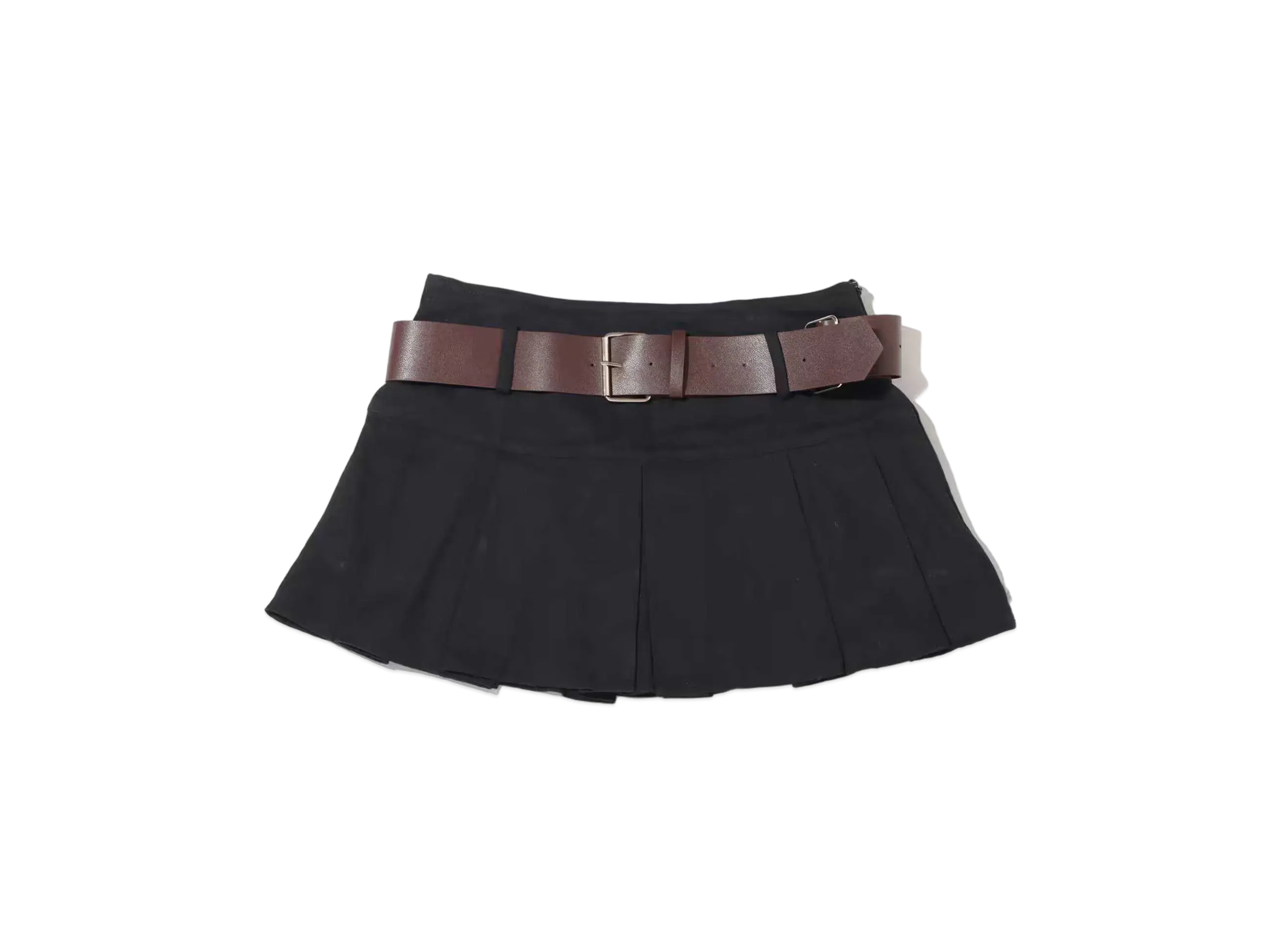 atmos pink Belted Pleated Mini Skirt "Black"