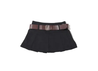 atmos pink Belted Pleated Mini Skirt "Black"