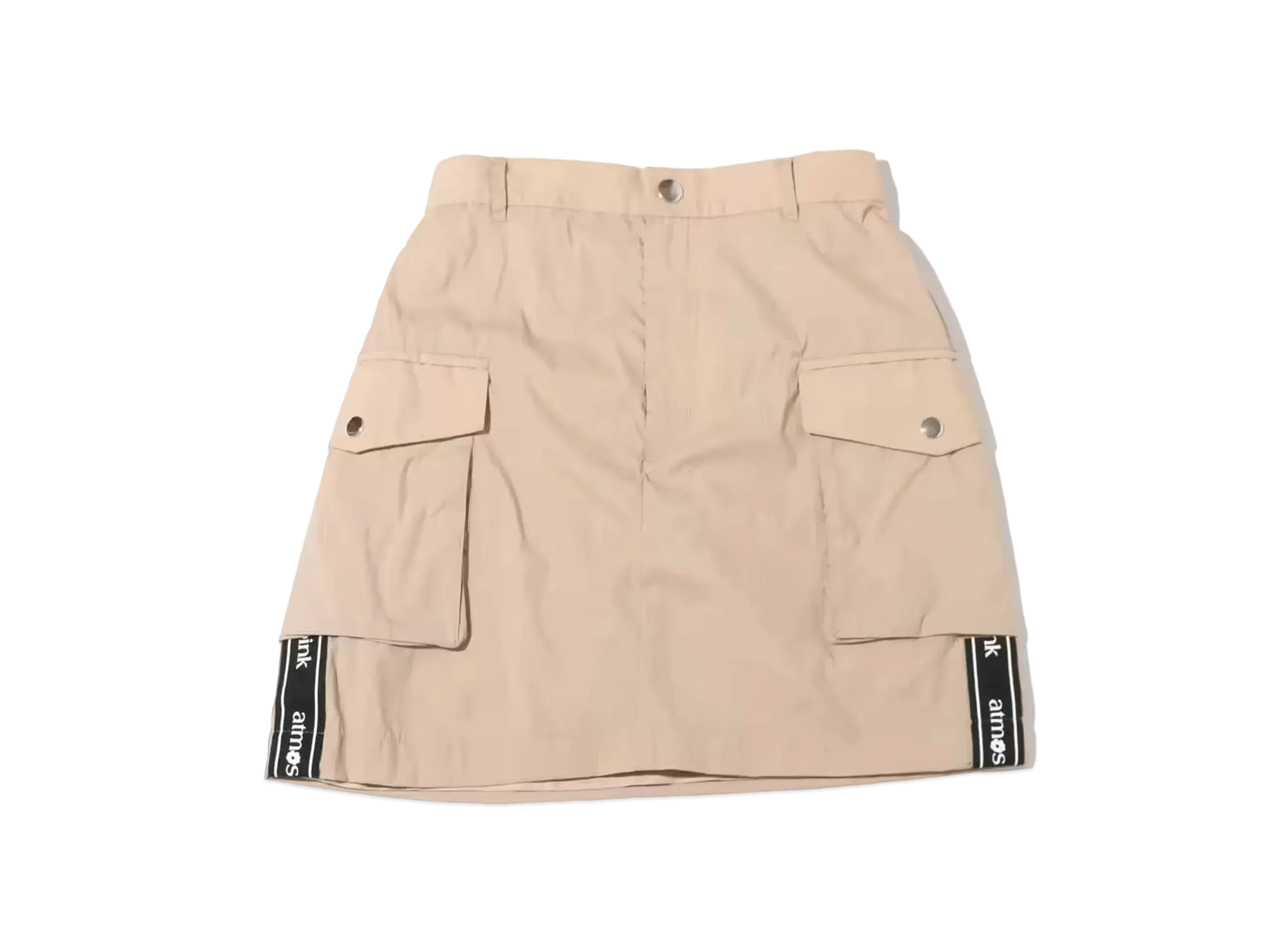 atmos pink Side Logo Cargo Mini Skirt "Beige"
