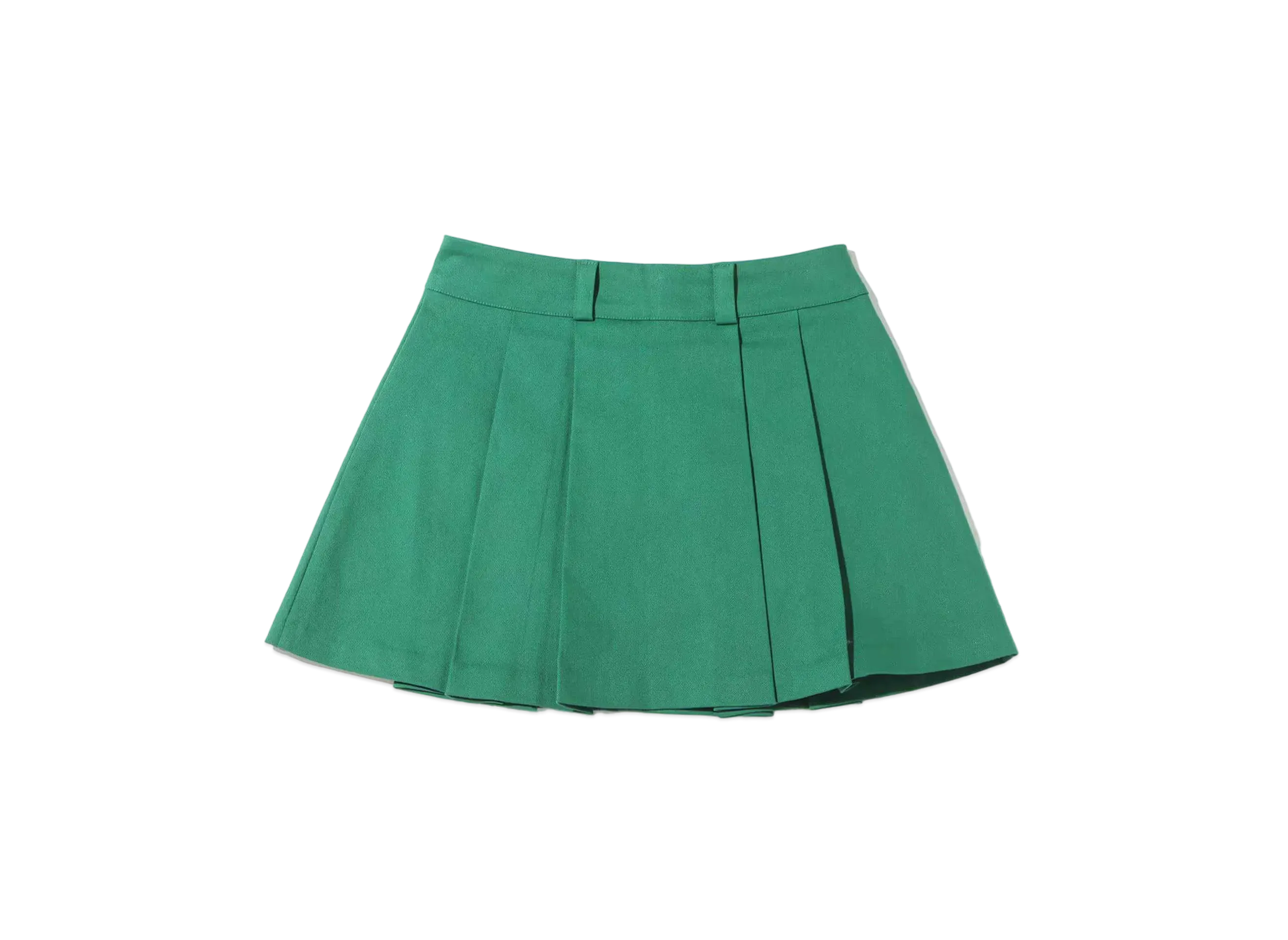 atmos pink Pleated Mini Skirt "Green"