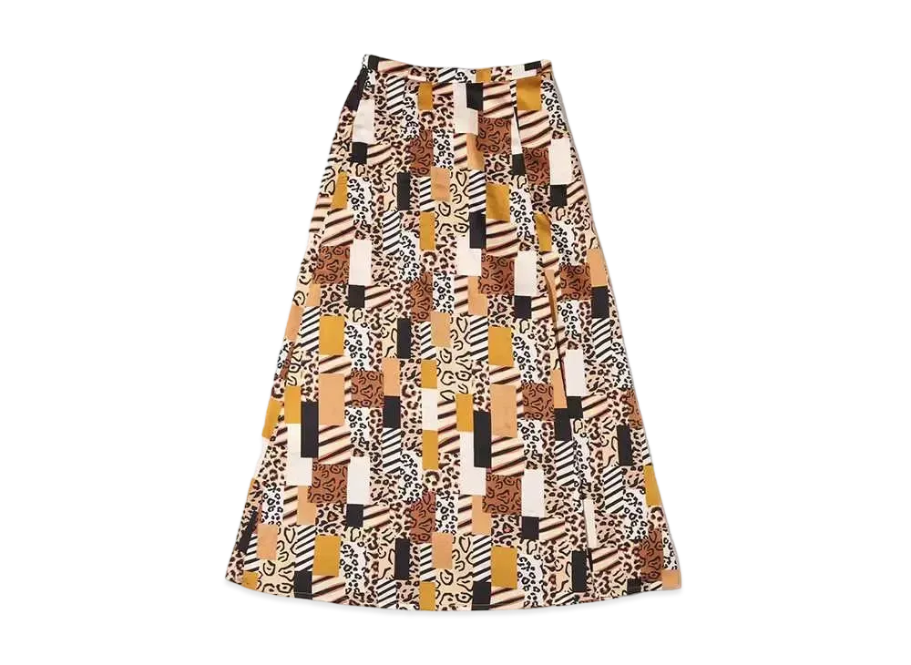 atmos pink Animal Print Long Skirt "Brown"